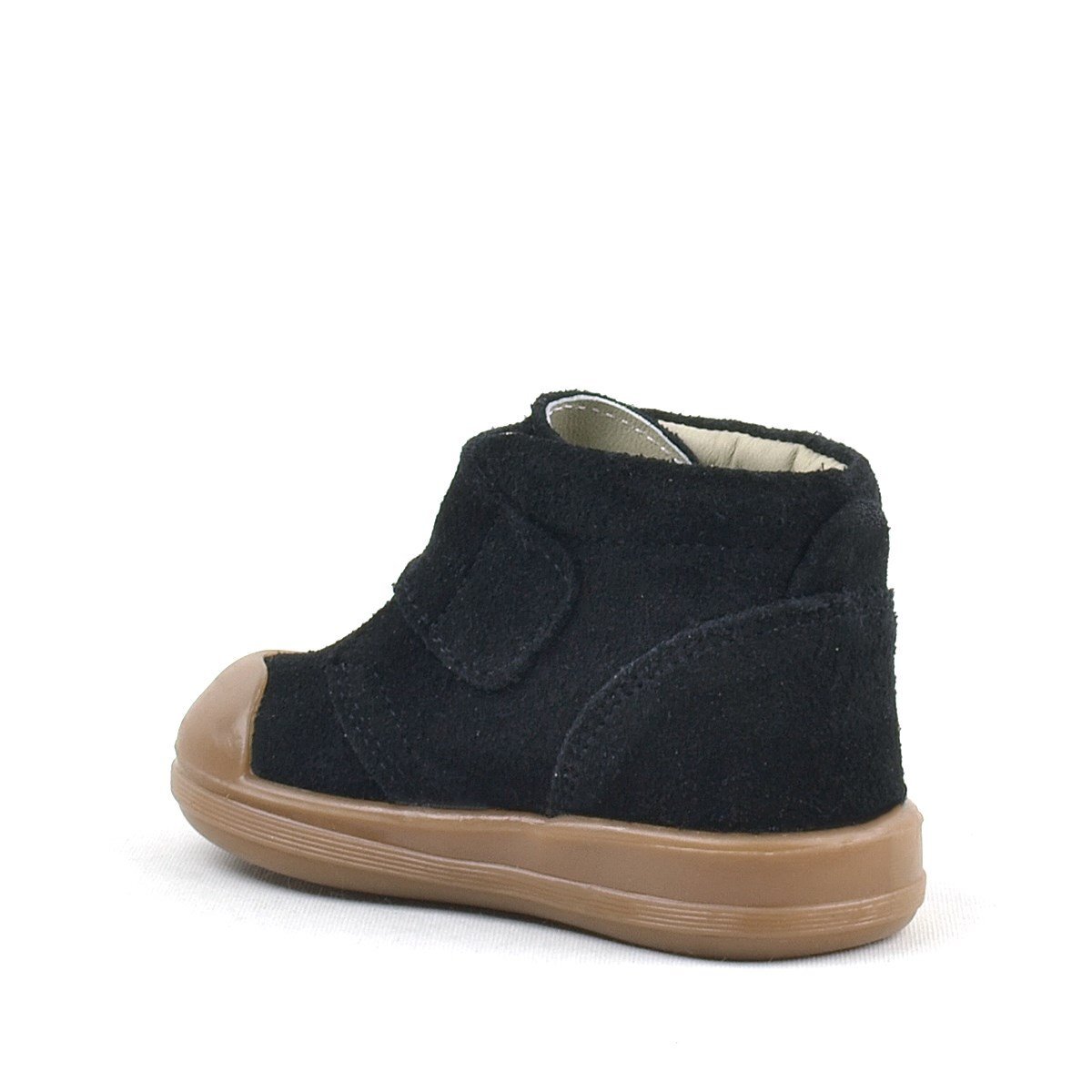 حذاء أطفال يوهو من الجلد الطبيعي باللون الأسود بشريط فيلكرو للجنسين من راكر بلاس - 3