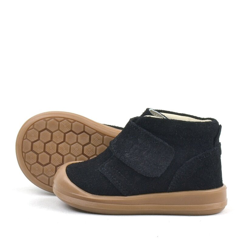 حذاء أطفال يوهو من الجلد الطبيعي باللون الأسود بشريط فيلكرو للجنسين من راكر بلاس - 6