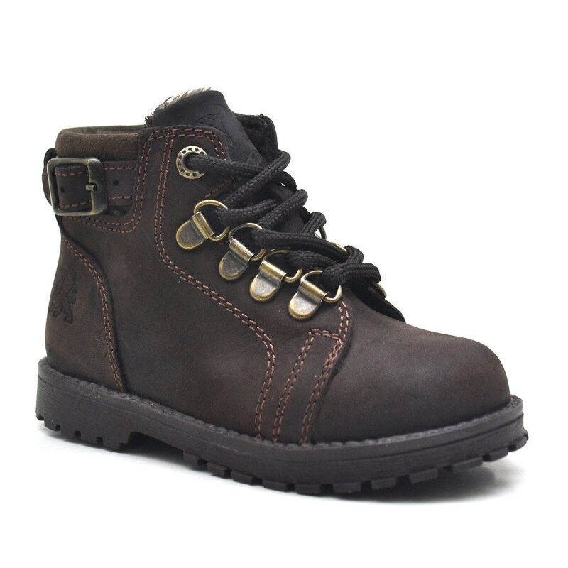 حذاء شتوي للأطفال من راكر بلاس غريفون مصنوع من الجلد الطبيعي بسحاب - Rakerplus