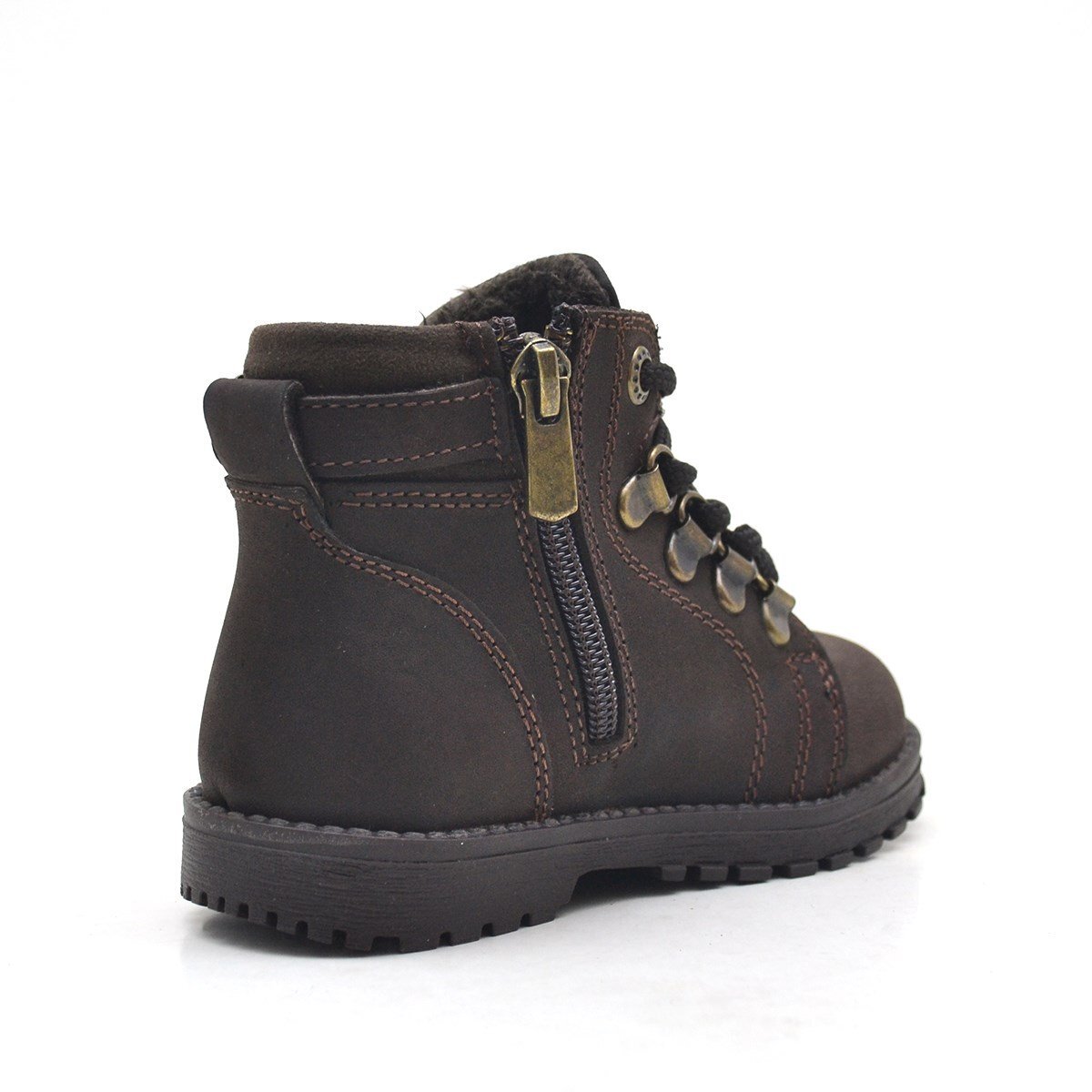 حذاء شتوي للأطفال من راكر بلاس غريفون مصنوع من الجلد الطبيعي بسحاب - 3