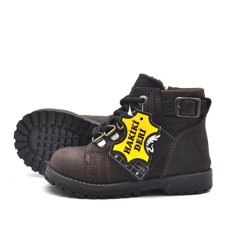 حذاء شتوي للأطفال من راكر بلاس غريفون مصنوع من الجلد الطبيعي بسحاب - 5