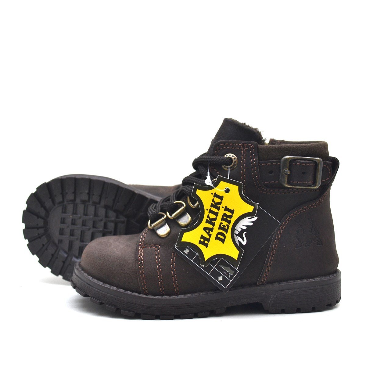 حذاء شتوي للأطفال من راكر بلاس غريفون مصنوع من الجلد الطبيعي بسحاب - 5