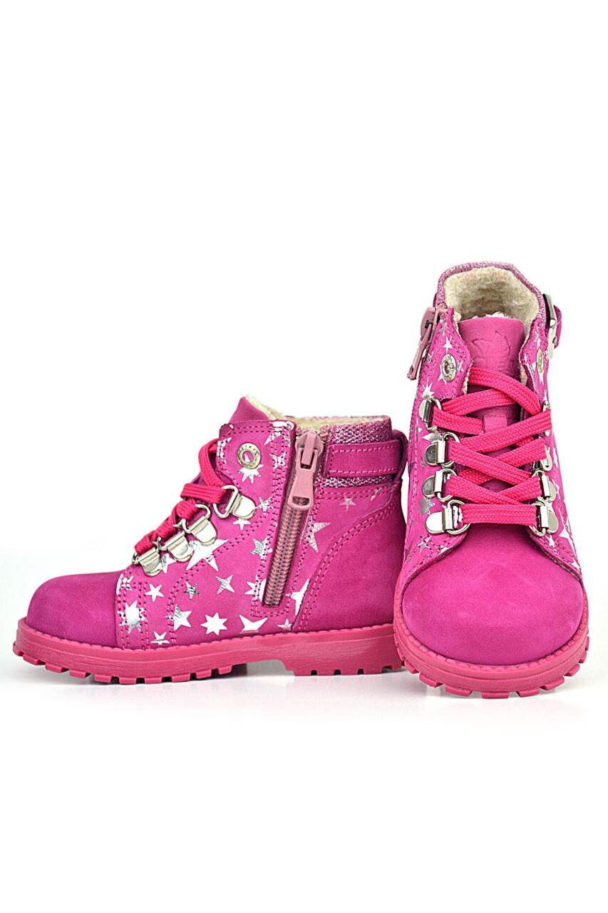 حذاء أطفال جريفون من الجلد الطبيعي من راكر بلاس، لون وردي فوشيا - 5