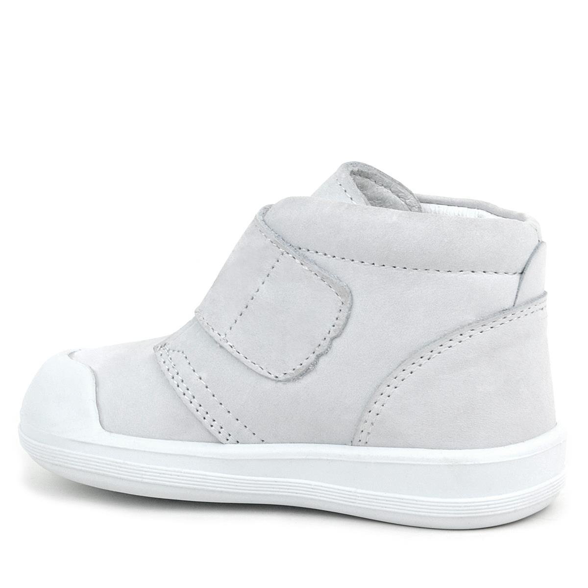 حذاء Yoohoo من الجلد الطبيعي باللون الأبيض مع شريط فيلكرو للفتيات الصغيرات من Rakerplus - 5