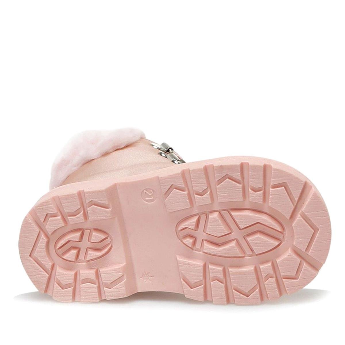 حذاء راكر بلاس وردي فاتح بسحاب للبنات - 4