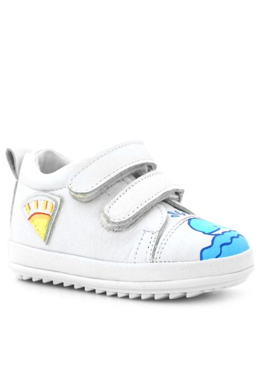 حذاء Rakerplus Tbons بتصميم خاص من الجلد الطبيعي باللون الأبيض من First Step - 2