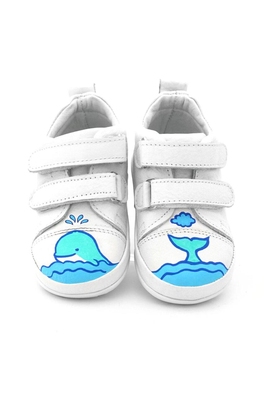 حذاء Rakerplus Tbons بتصميم خاص من الجلد الطبيعي باللون الأبيض من First Step - 9