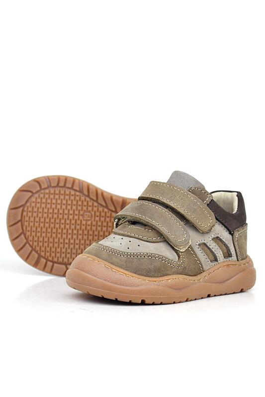 حذاء رياضي للأطفال من جلد شاجي الأصلي من راكر بلاس، لون رمادي رملي - 5