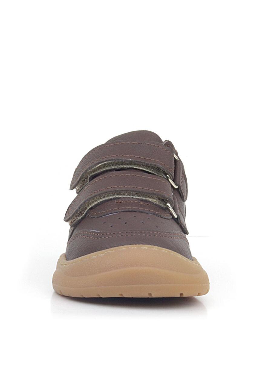 حذاء رياضي للأطفال من الجلد الطبيعي من راكر بلاس شاجي، بني - 3