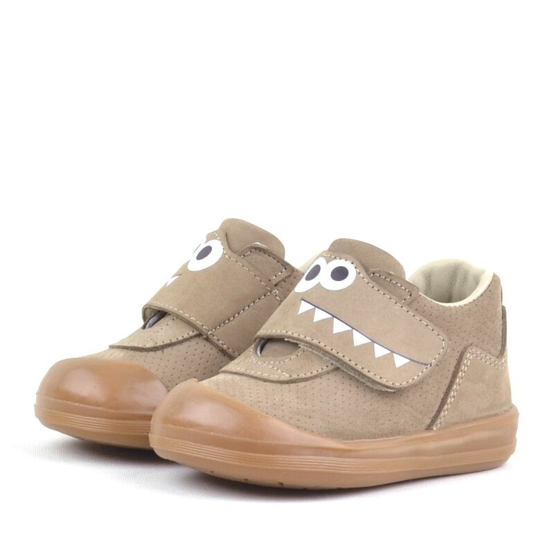 حذاء أطفال راكر بلاس دينو من الجلد الطبيعي بلون رملي عالي الرقبة - 4