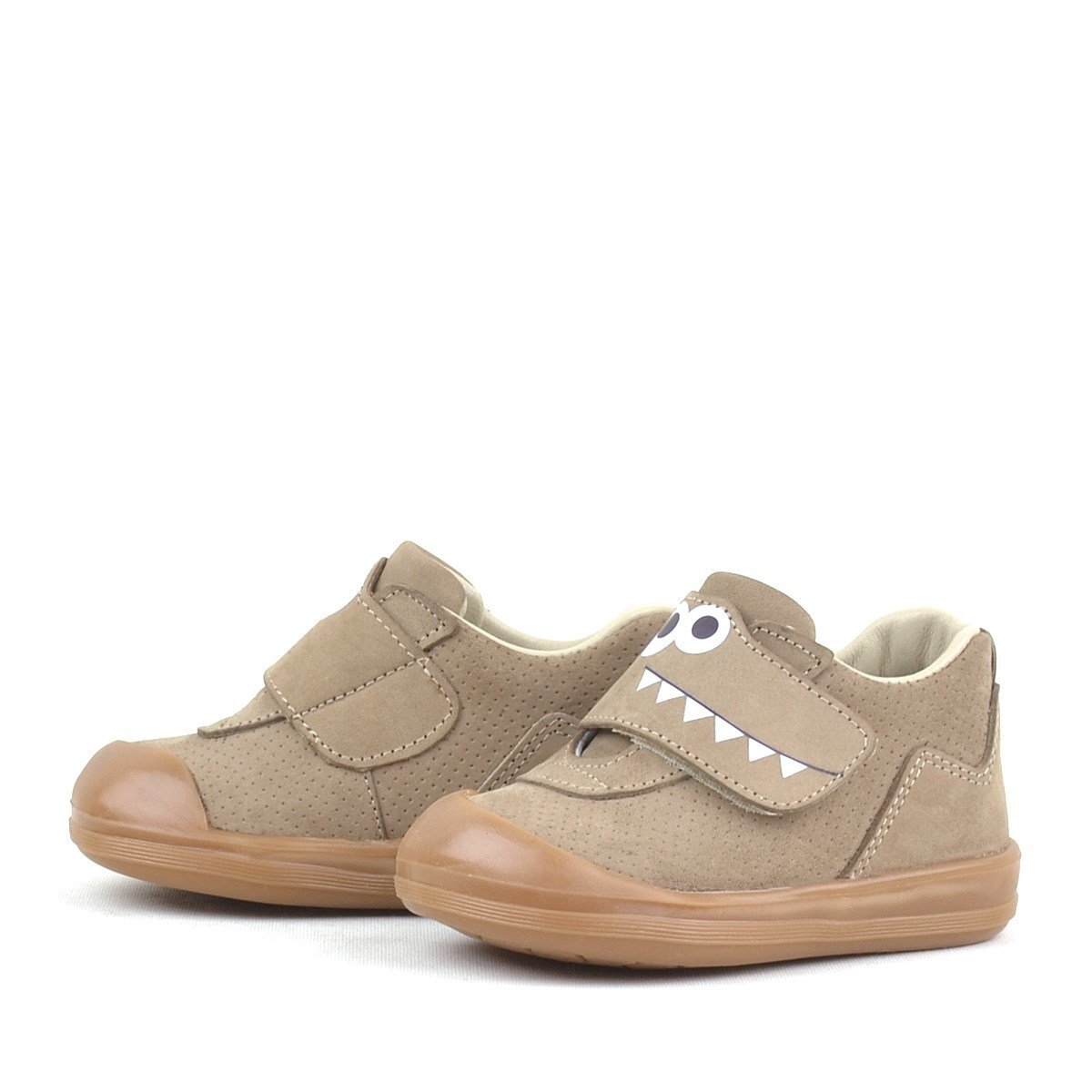 حذاء أطفال راكر بلاس دينو من الجلد الطبيعي بلون رملي عالي الرقبة - 5