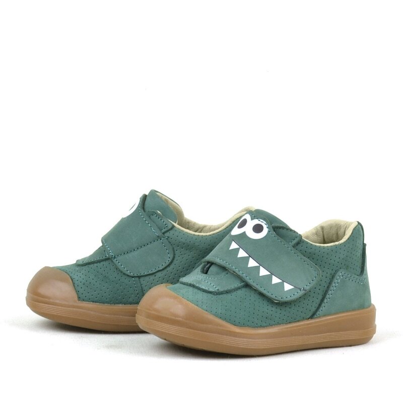 حذاء أطفال راكر بلاس دينو من الجلد الطبيعي باللون الأخضر ذو الرقبة العالية - 5