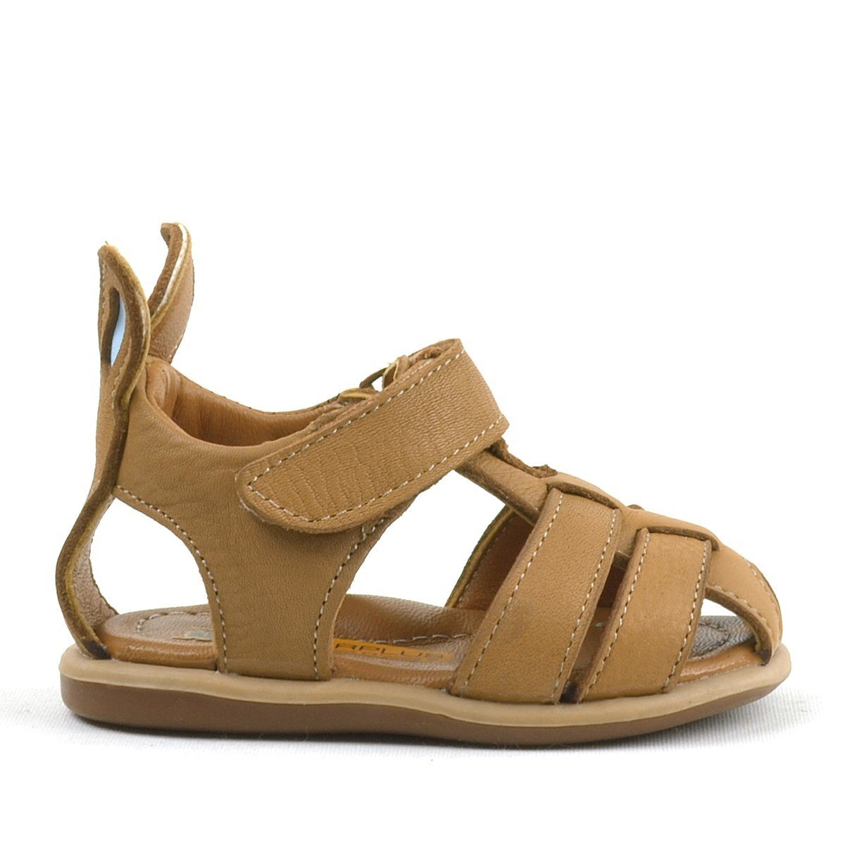 صندل أطفال من جلد البقر الطبيعي من راكر بلاس بشريط فيلكرو - 2