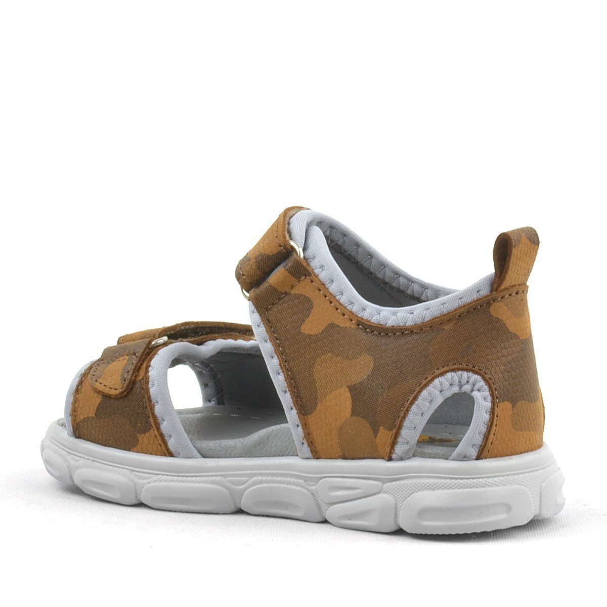صندل أطفال من الجلد الطبيعي بلون بني مموه من راكر بلاس ويسبس - 3