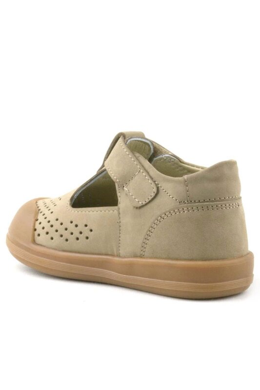 صندل شون من جلد المنك الطبيعي بتصميم تشريحي من راكر بلاس مع شريط فيلكرو للأطفال - 3