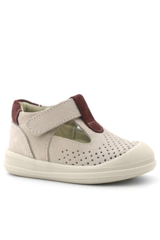 صندل شون من الجلد الطبيعي من راكر بلاس، بنفسجي، وفيلكرو، بتصميم تشريحي للأطفال - 2