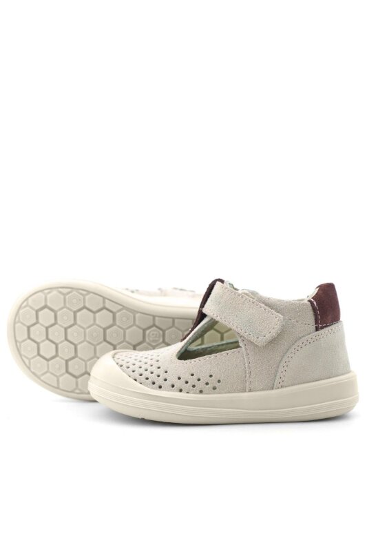 صندل شون من الجلد الطبيعي من راكر بلاس، بنفسجي، وفيلكرو، بتصميم تشريحي للأطفال - 7