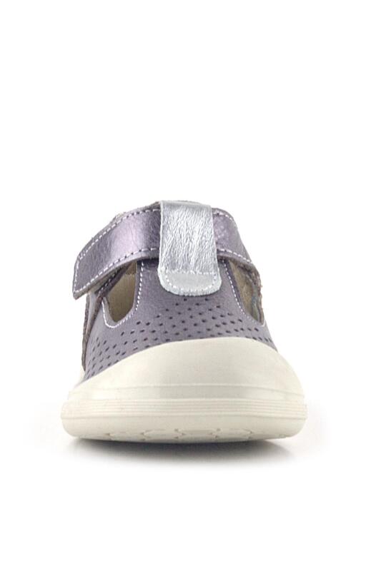 صندل شون من الجلد الطبيعي البلاتيني مع شريط فيلكرو تشريحي للبنات من راكر بلاس - 4