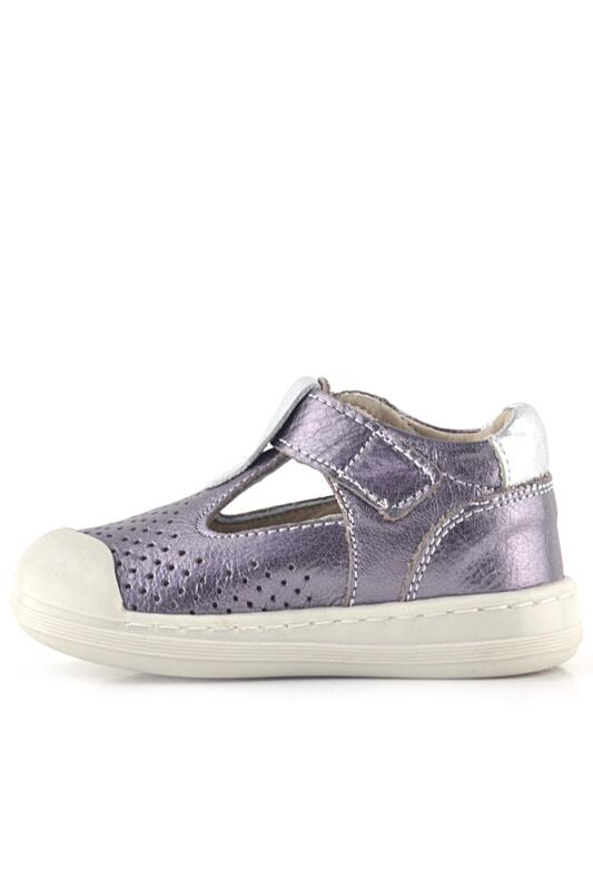 صندل شون من الجلد الطبيعي البلاتيني مع شريط فيلكرو تشريحي للبنات من راكر بلاس - 5