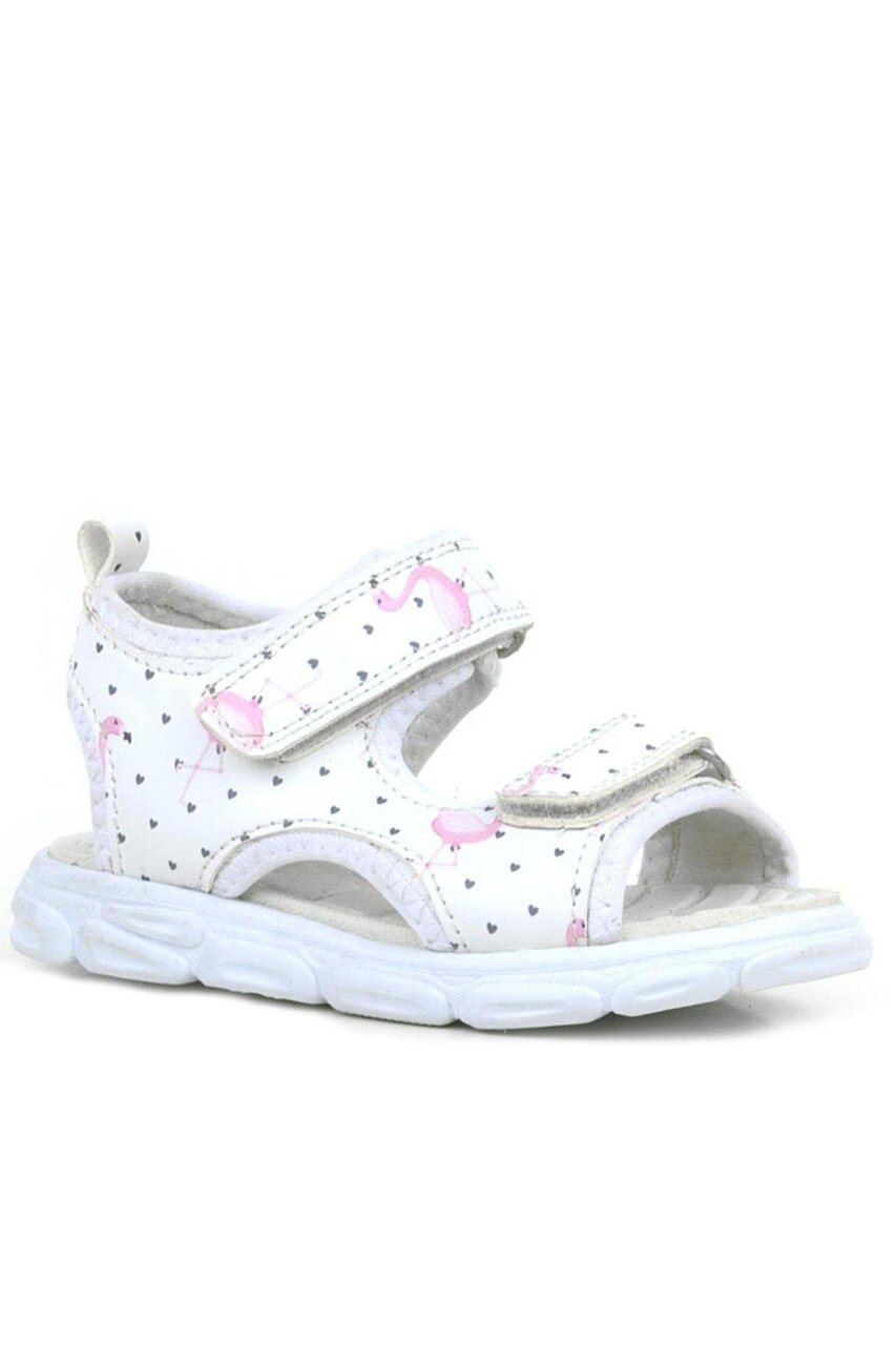 حذاء راكر بلاس الأبيض بشريط فيلكرو للأطفال - 1