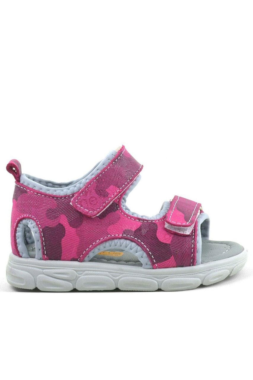 صندل أطفال من الجلد الطبيعي بتصميم مموه وردي من راكر بلاس ويسبس - 2