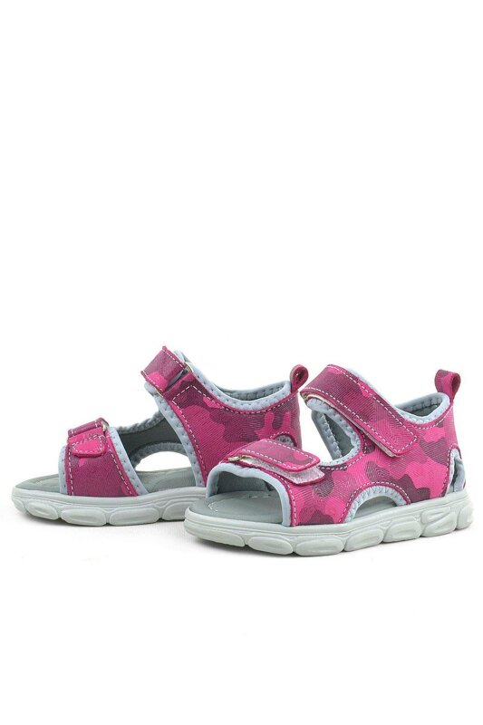 صندل أطفال من الجلد الطبيعي بتصميم مموه وردي من راكر بلاس ويسبس - 5