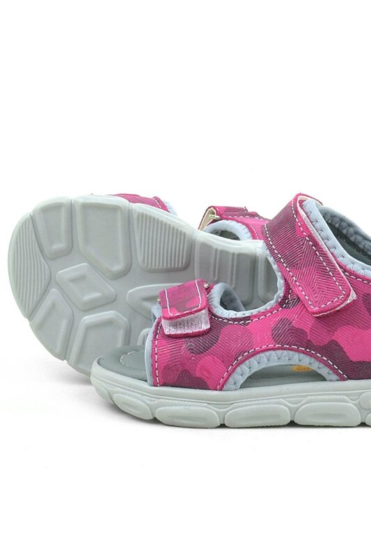 صندل أطفال من الجلد الطبيعي بتصميم مموه وردي من راكر بلاس ويسبس - 7