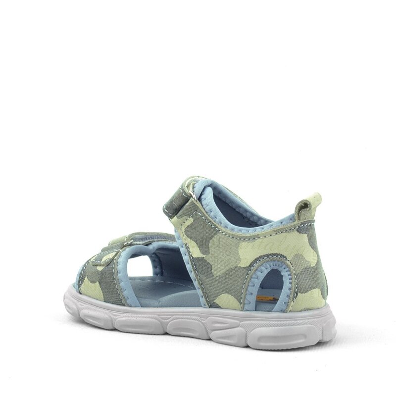 صندل أطفال من الجلد الطبيعي من راكر بلاس ويسبس، لون بيج، بتصميم مموه - 3