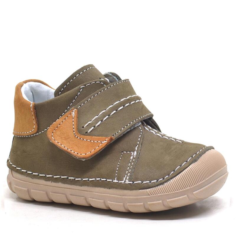 حذاء أطفال من راكر بلاس بوباي، مصنوع من الجلد الطبيعي، لون كاكي، الخطوة الأولى للجنسين - 8