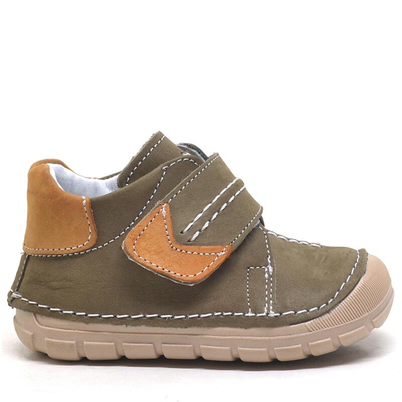 حذاء أطفال من راكر بلاس بوباي، مصنوع من الجلد الطبيعي، لون كاكي، الخطوة الأولى للجنسين - 9