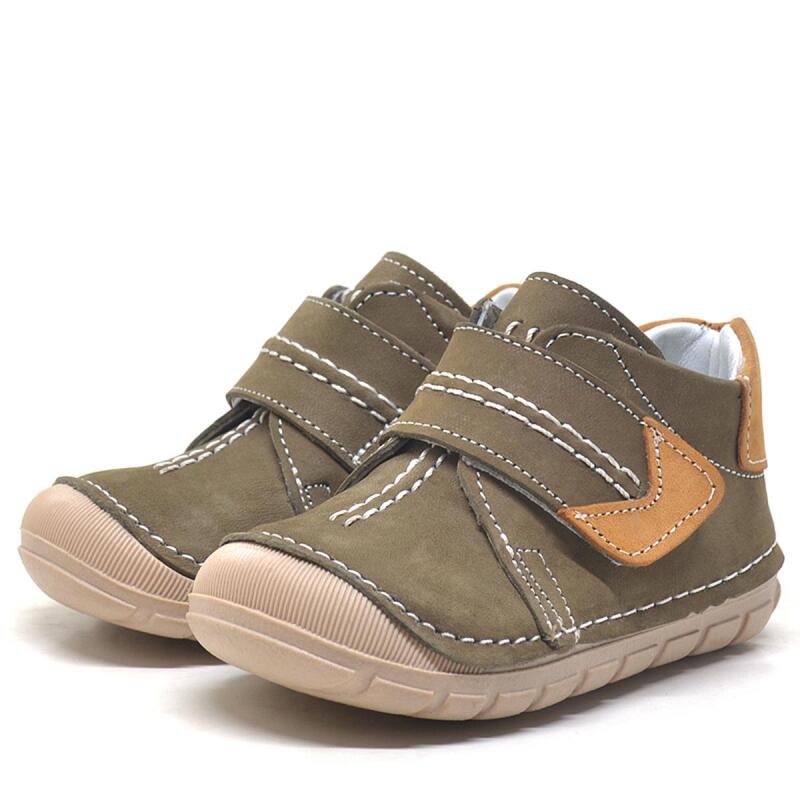 حذاء أطفال من راكر بلاس بوباي، مصنوع من الجلد الطبيعي، لون كاكي، الخطوة الأولى للجنسين - 10