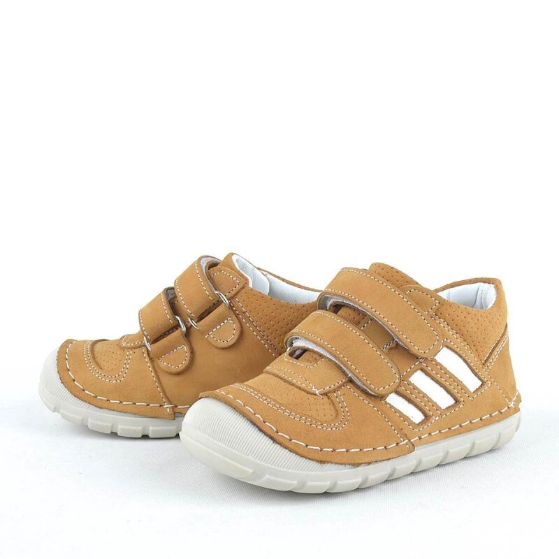 حذاء أطفال من الجلد الطبيعي من راكر بلس غريزي، لون بني، من الدرجة الأولى، للجنسين - 4
