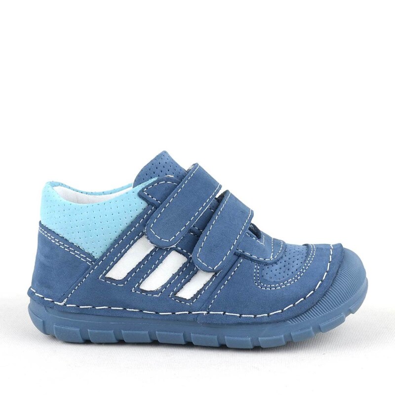 حذاء Rakerplus Grizzy من الجلد الطبيعي باللون الأزرق الداكن للأولاد الصغار من First Step - 2