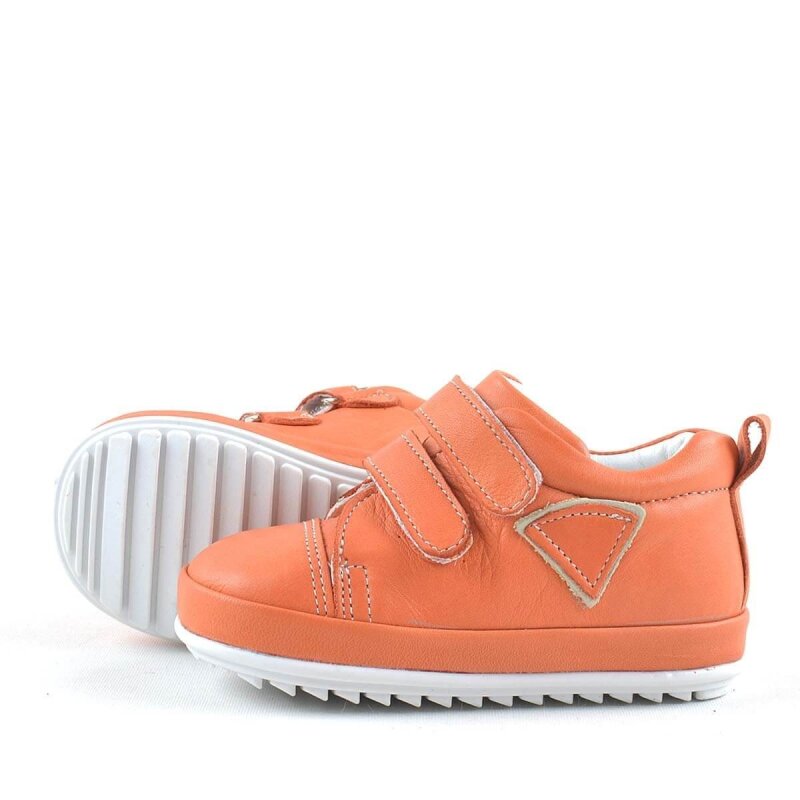 حذاء Rakerplus Scrat من الجلد الطبيعي باللون البرتقالي من First Step - 5