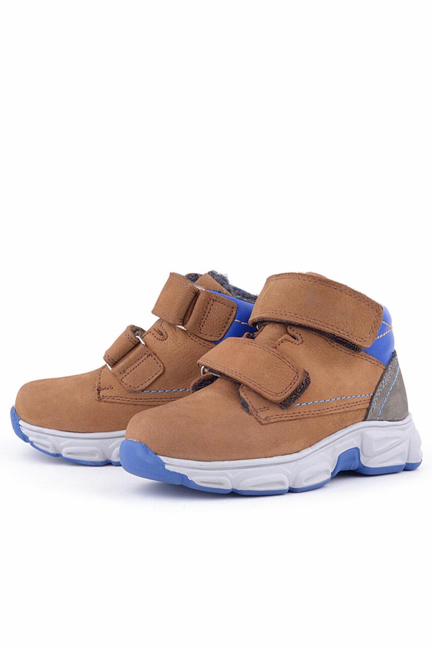 حذاء رياضي للأطفال من الجلد الطبيعي من راكر بلس بيكسل مع شريط فيلكرو - 3