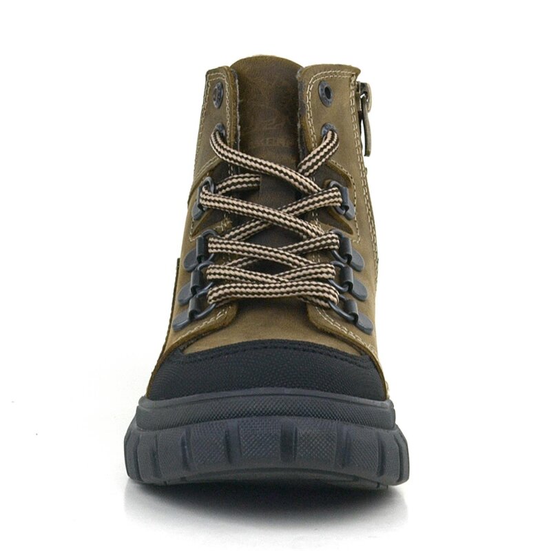 حذاء أولاد من جلد طبيعي بسحاب من راكر بلس بلون رملي - 4