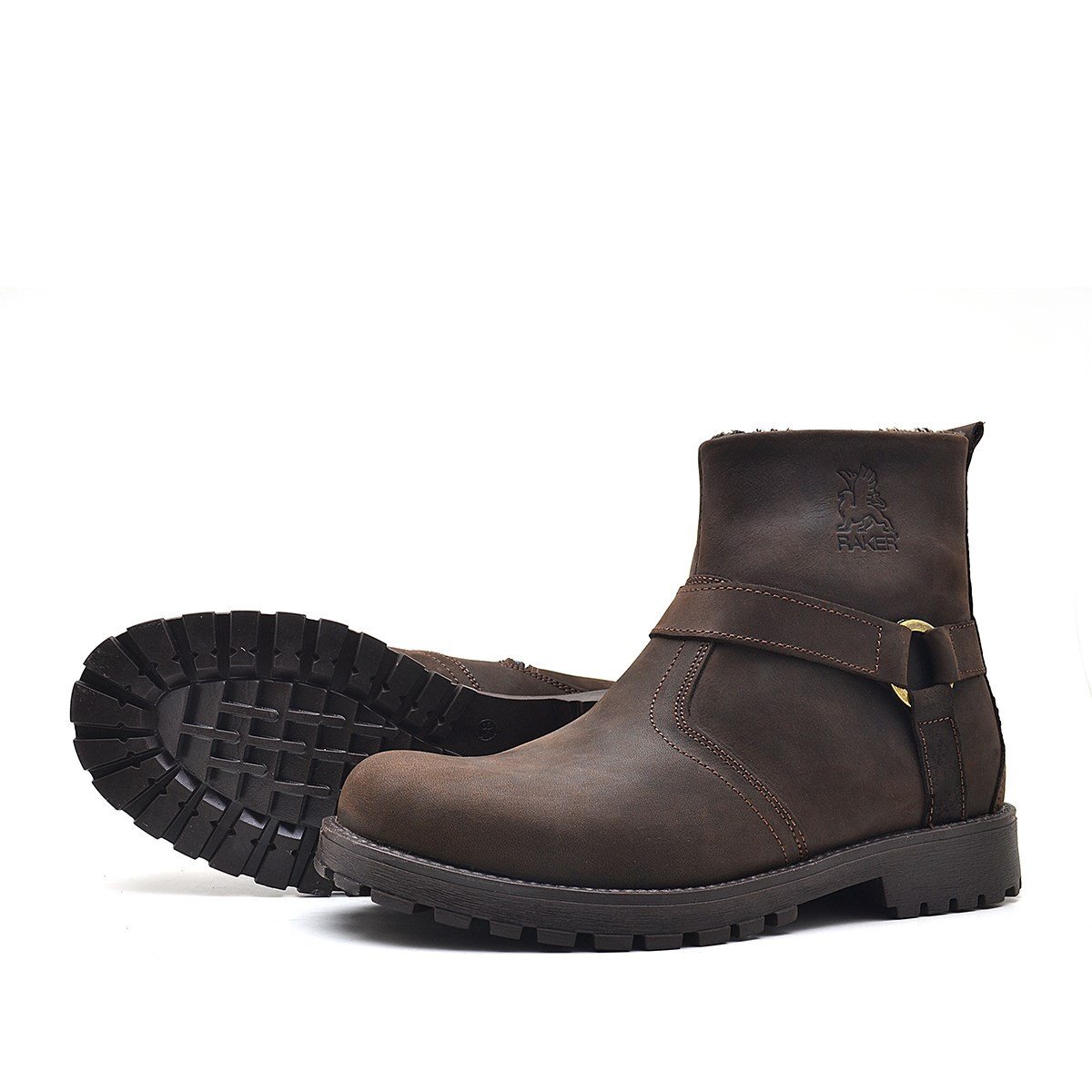 حذاء أطفال شتوي بسحاب من الجلد الطبيعي من Rakerplus Chiron - 5