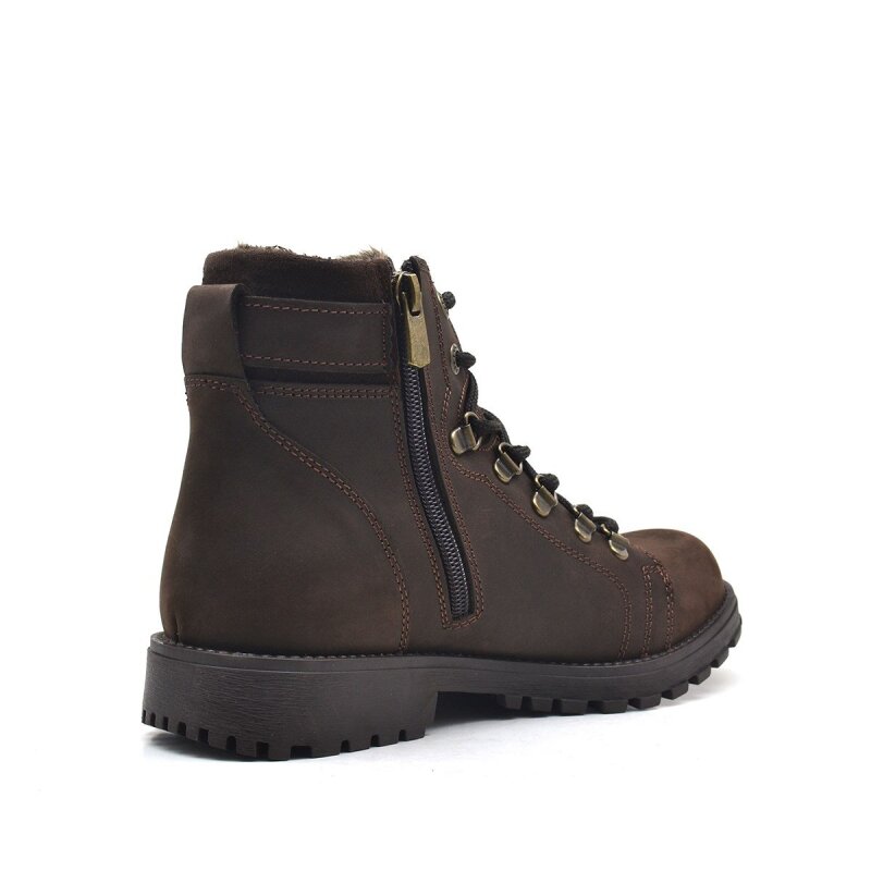 حذاء شتوي للأطفال من راكر بلاس غريفون مصنوع من الجلد الطبيعي بسحاب - 3