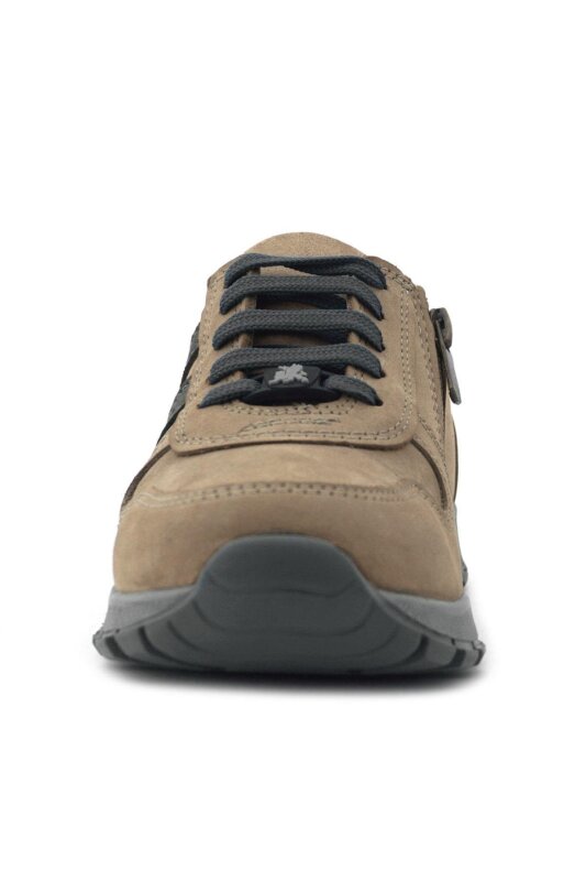 حذاء رياضي مدرسي للأولاد من الجلد الطبيعي من راكر بلاس مزود بسحاب ورباط - 4