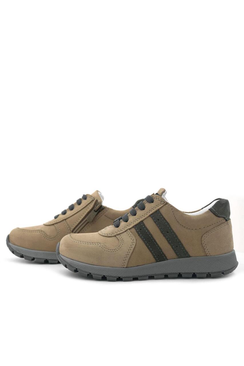 حذاء رياضي مدرسي للأولاد من الجلد الطبيعي من راكر بلاس مزود بسحاب ورباط - 6