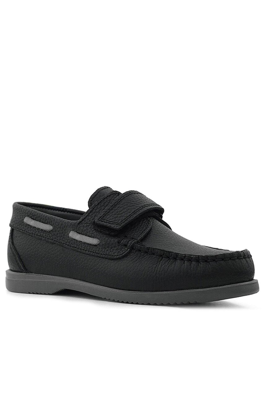 حذاء راكير بلاس سيمورج من الجلد الطبيعي باللون الأسود للأولاد - 2