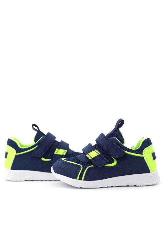 حذاء رياضي للأولاد من راكر بلاس بشريط فيلكرو أزرق داكن وأصفر - 8