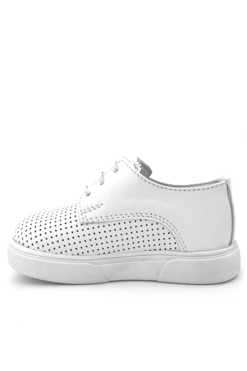 حذاء كاجوال مطاطي أبيض من الجلد الطبيعي للأولاد من راكر بلاس - 8