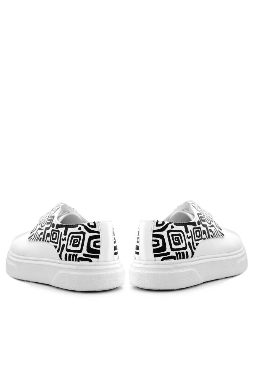 حذاء كلاسيكي للأطفال من راكر بلاس تي بون بتصميم خاص من ديربي باللون الأبيض - 8