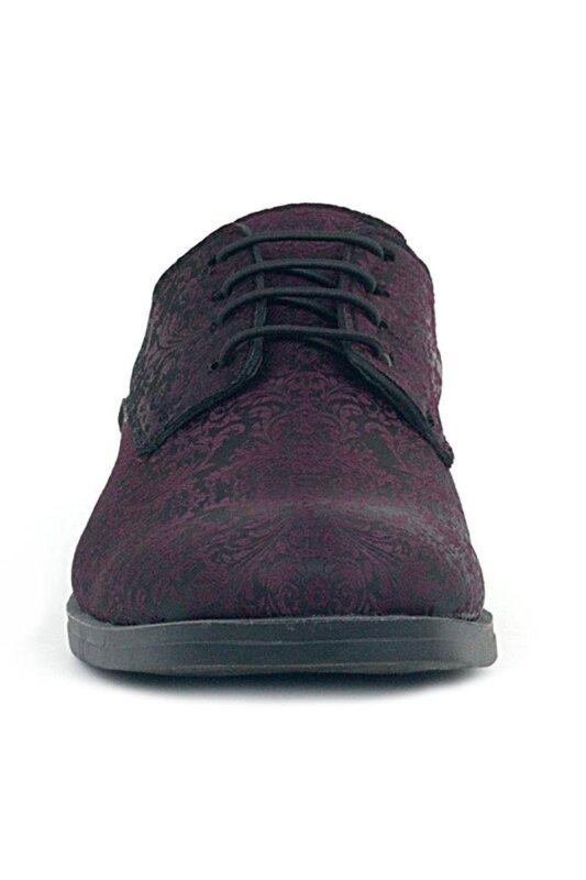 حذاء كلاسيكي للأطفال برباط من راكر بلاس بلون عنابي - 3