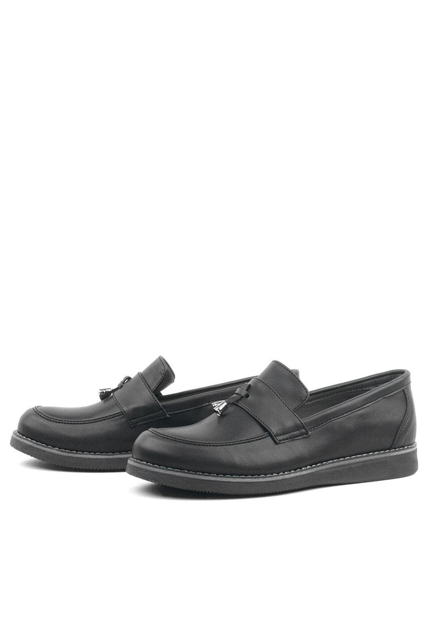 حذاء لوفر كلاسيكي للأطفال من راكر بلاس باللون الأسود غير اللامع - 4