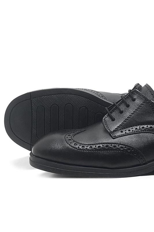 حذاء مدرسي كلاسيكي أسود برباط للأولاد من راكر بلاس - 6