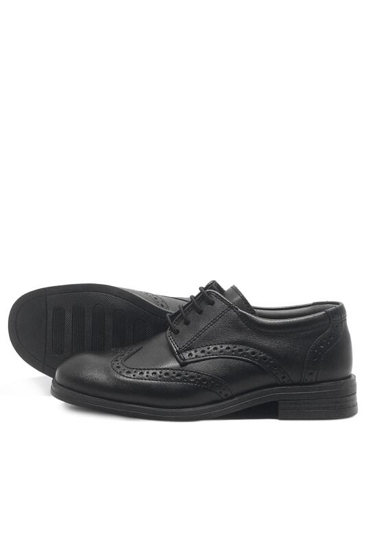 حذاء مدرسي كلاسيكي أسود برباط للأولاد من راكر بلاس - 5