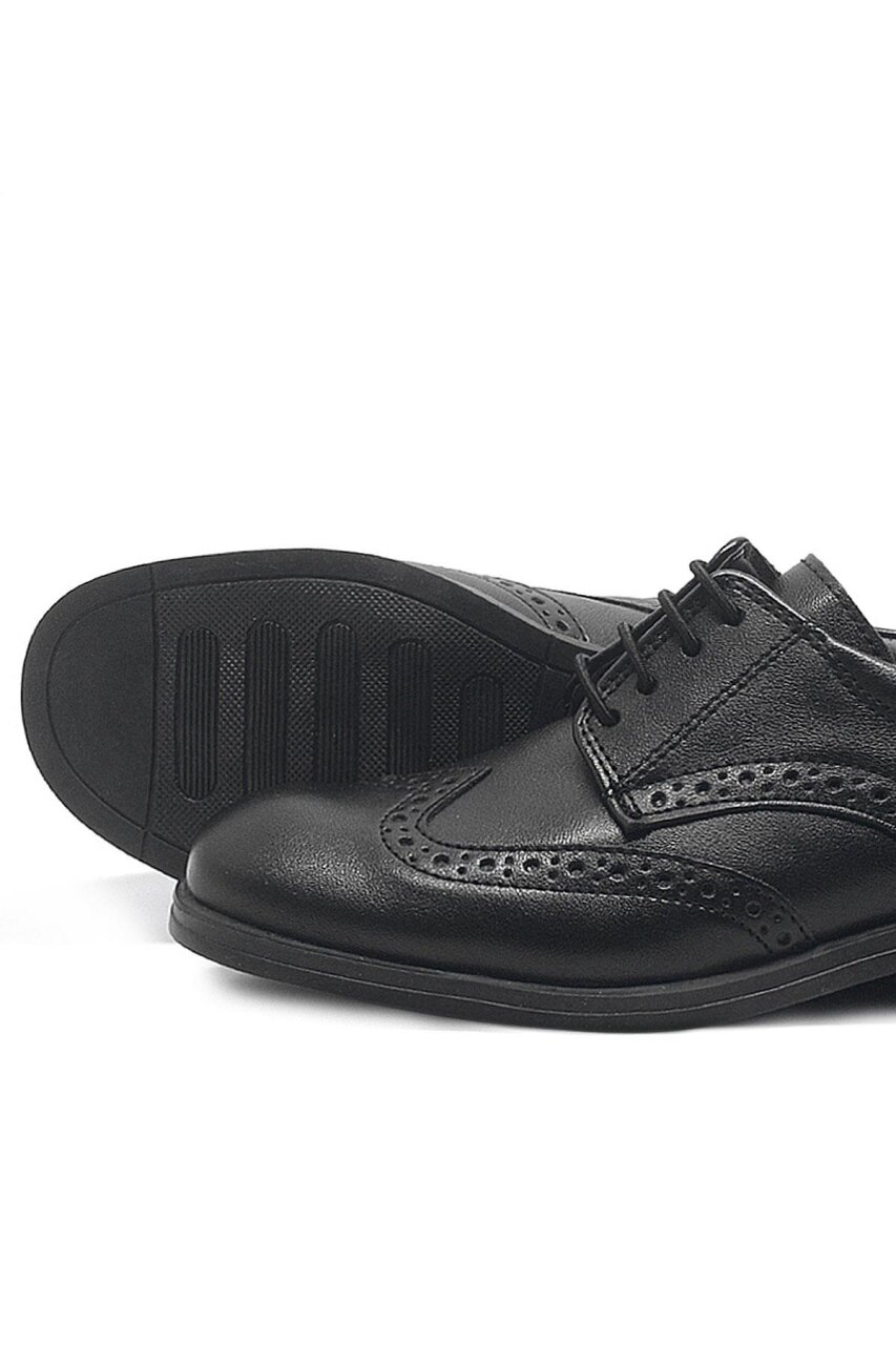 حذاء مدرسي كلاسيكي أسود برباط للأولاد من راكر بلاس - 6