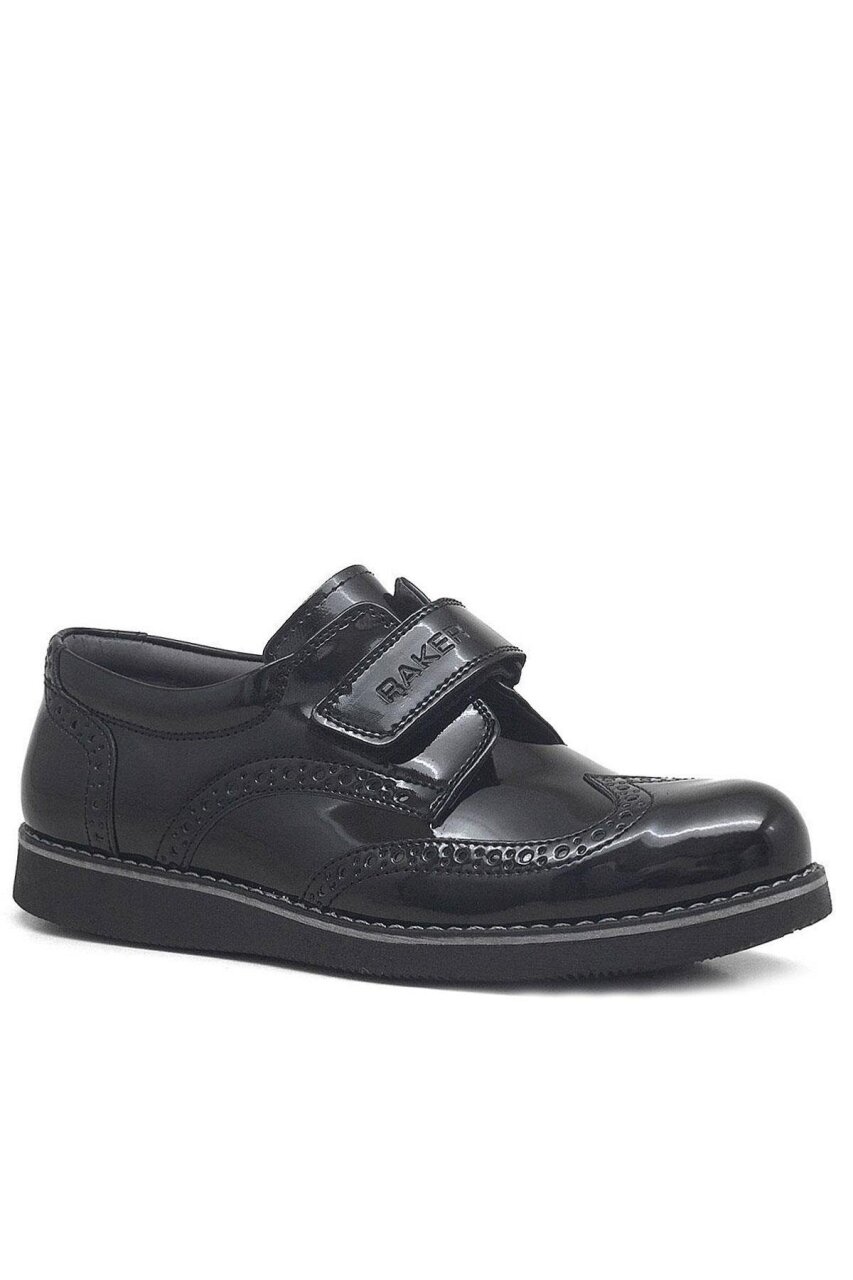 حذاء راكر بلاس هيدرا من الجلد اللامع بشريط فيلكرو للأولاد والمراهقين - 1